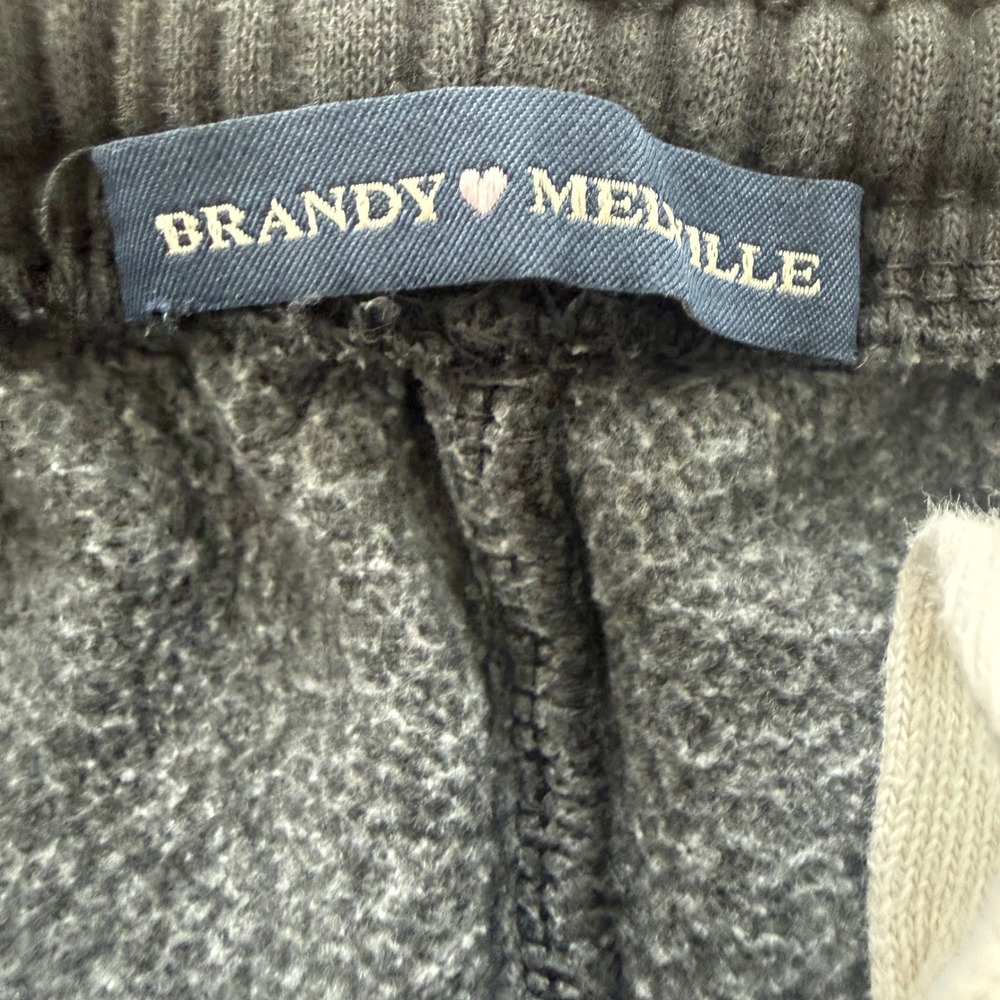 Brandy Melville Anastasia Sweatpants Wide Leg Relaxed Fit One Size Black - Picture 5 of 5